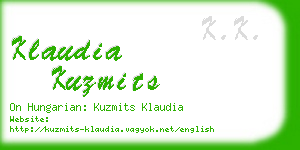 klaudia kuzmits business card